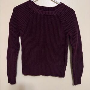 American Eagle Outfitters Deep Burgundy Crew Neck Sweater